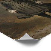 Viktorianisches Mädchen mit Kürbiskopf Halloween-M Poster (Ecke)