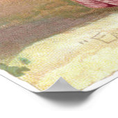 Viktorianisches Mädchen mit Osterlilie für Oma Poster (Ecke)