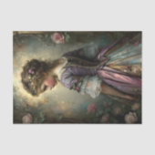 Viktorianisches Mädchen mit Rosen Découpage Seidenpapier (Vorderseite)