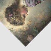 Viktorianisches Mädchen mit Rosen Découpage Seidenpapier (Ausschnitt)