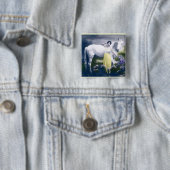 viktorianisches Mädchen mit weißem Pferd Button (Beispiel)