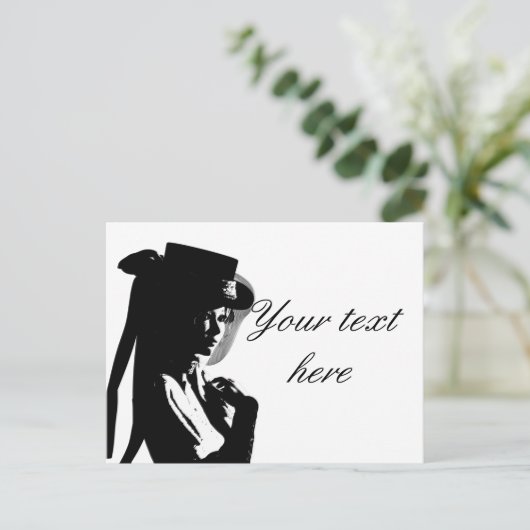 Viktorianisches Mädchen Postkarte (Stehend Vorderseite)