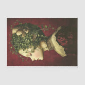 Viktorianisches Mädchen, Samtkleid, Reben BE4 Deco Seidenpapier (Vorderseite)