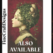 Viktorianisches Mädchen, Samtkleid, Reben BE5 Deco Seidenpapier