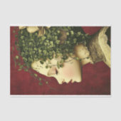 Viktorianisches Mädchen, Samtkleid, Reben BE5 Deco Seidenpapier (Vorderseite)