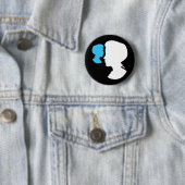 Viktorianisches Mädchen-Silhouette-Kameo Button (Beispiel)