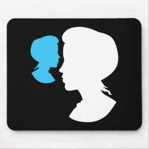Viktorianisches Mädchen-Silhouette-Kameo Mousepad