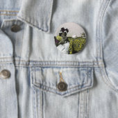 Viktorianisches Mädchen Teestunde mit Kitty Vintag Button (Beispiel)