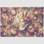Viktorianisches Märchen Vintage Alice Seidenpapier (Vorderseite)