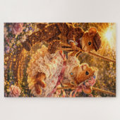 Viktorianisches Mäusepaar-Gartenschaukel Puzzle (Horizontal)