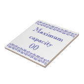 Viktorianisches maximale Kapazitäts-Zeichen Fliese (Seite)