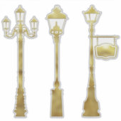 Viktorianisches Messinglampengold Aufkleber (Vorderseite)