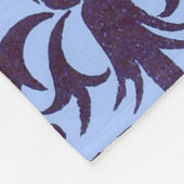 Viktorianisches Motiv in blau Fleecedecke (Ecke)