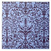 Viktorianisches Motiv in blau Fliese (Vorderseite)