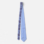 Viktorianisches Motiv in blau Krawatte (Rückseite)