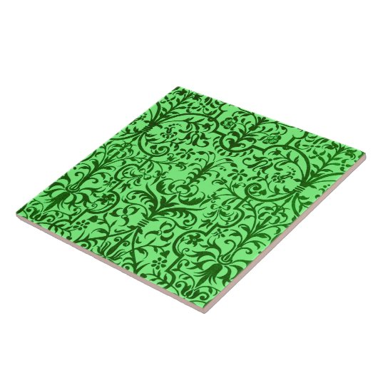 Viktorianisches Motiv in grün Fliese (Seite)