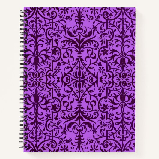 Viktorianisches Motiv in lila Notizblock (Vorderseite)