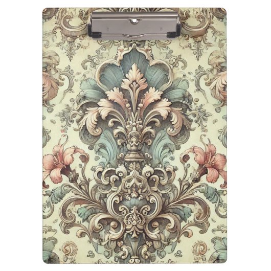 Viktorianisches Muster für Blumendach Klemmbrett (Vorderseite)