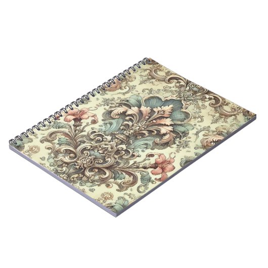 Viktorianisches Muster für Blumendach Notizblock (Linke Seite)