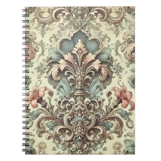 Viktorianisches Muster für Blumendach Notizblock (Vorderseite)