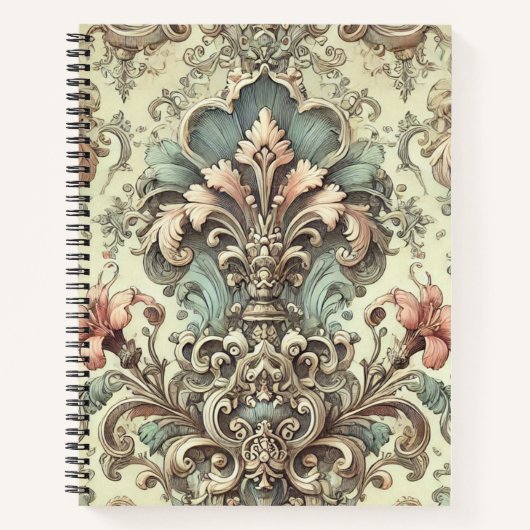 Viktorianisches Muster für Blumendach Notizblock (Vorderseite)
