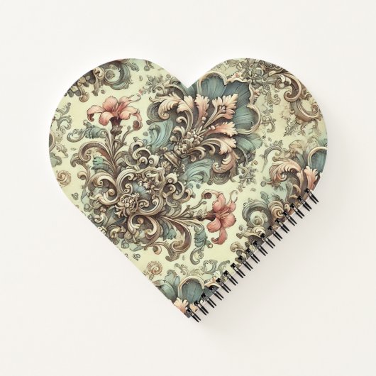 Viktorianisches Muster für Blumendach Notizblock (Rückseite)