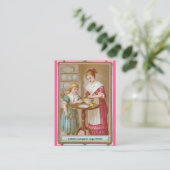 Viktorianisches Mutter-u. Tochter-Backen Visitenkarte (Stehend Vorderseite)