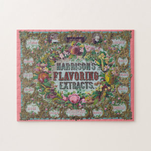 Viktorianisches Obst Blumen Backen vintage Küche r Puzzle