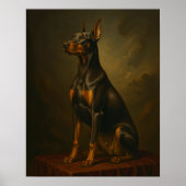 Viktorianisches Ölmalerei-Porträt Kunst Dobermann- Poster (Vorne)