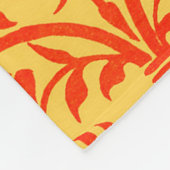 Viktorianisches orangefarbenes Motiv Fleecedecke (Ecke)