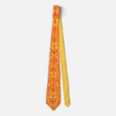 Viktorianisches orangefarbenes Motiv Krawatte (Vorderseite)