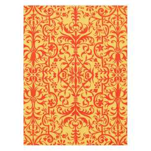 Viktorianisches orangefarbenes Motiv Tischdecke