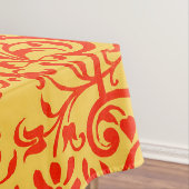 Viktorianisches orangefarbenes Motiv Tischdecke (Beispiel)