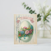 Viktorianisches Ostereier Blume Feiertagspostkarte (Stehend Vorderseite)