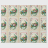 Viktorianisches Ostereier Blume Geschenkpapier (Flach)