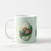 Viktorianisches Ostereier-Blumen-Ei! Kaffeetasse (Links)