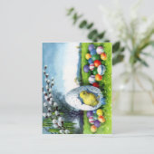 Viktorianisches Osterephemera Feiertagspostkarte (Stehend Vorderseite)