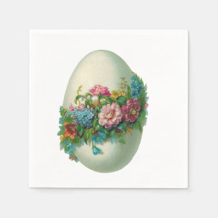 Viktorianisches Ostern-Blumen-Ei! Serviette