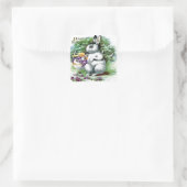 Viktorianisches Ostern Quadratischer Aufkleber (Tasche)