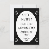 Viktorianisches Oval Einladung (Vorderseite)