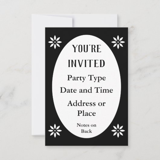 Viktorianisches Oval Einladung (Vorderseite)