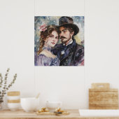 Viktorianisches Paar Poster (Küche)