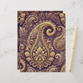 Viktorianisches Paisley Scrapbook - lila & Gold