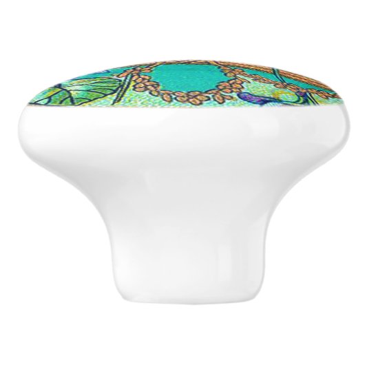 Viktorianisches Parfüm Keramikknauf (Seitenansicht)