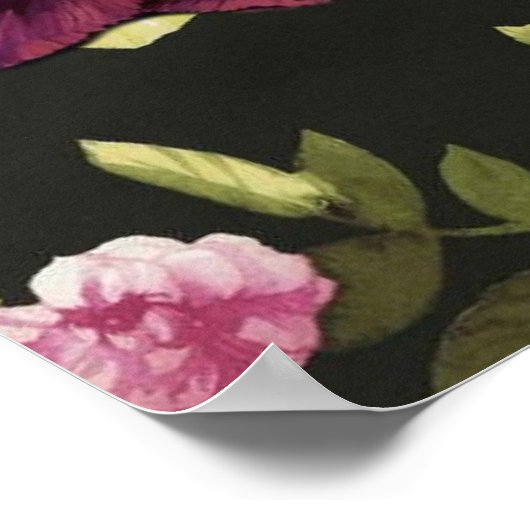 viktorianisches Pariser Botanisches Button der lil Poster (Ecke)