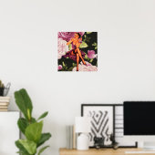 viktorianisches Pariser Botanisches Button der lil Poster (Heimbüro)