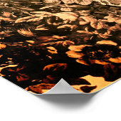 Viktorianisches Pfauenblumenmuster Poster (Ecke)