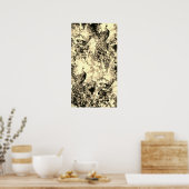 Viktorianisches Pfauenblumenmuster Poster (Küche)