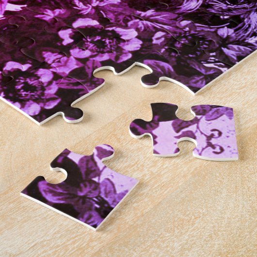 Viktorianisches Pfauenblütenmuster Puzzle (Seite)