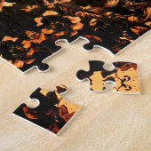 Viktorianisches Pfauenblütenmuster Vintag Puzzle (Seite)